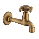 Faucet Cafe Copper Durable Washing Machine Tap Replacement Part Home Bathroom Toilet Mop Pool Faucet Restaurant Antique Brass Bibcock-Long_CHINA