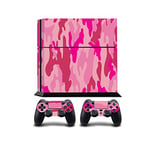 Pink Camouflage Print PS4 PlayStation 4 Vinyl Wrap/Skin/Cover for Sony PlayStation 4 Console and PS4 Controllers