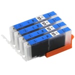 4 Cyan Ink Cartridges C-571C for Canon PIXMA MG5753, MG7750, TS5051, TS8050