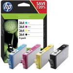Genuine HP 364, Multipack Ink Cartridges, CB316, CB318, CB319 CB320, N9J73AE New