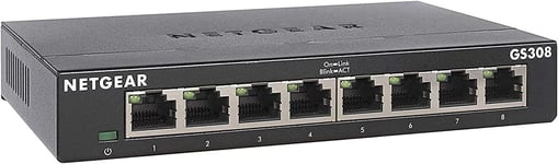 NETGEAR 8 Port Gigabit Network Switch (GS308) - Ethernet Switch - Ethernet Spli