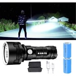 P70 Ficklampa 3000-10000 Lumen Högpresterande LED-ficklampa Black Svart
