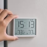 Thermomètre intérieur extérieur hygromètre numérique sans fil jauge de température avec heure, capteur d'humidité de la température