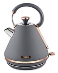 Tower Cavaletto T10044RGG 1.7 Litre Pyramid Grey and Rose Gold Kettle