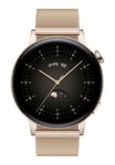 Huawei Watch GT | 3 | Smartklocka | Rostfritt stål | 42mm | Guld | Dammtät | Vattentät