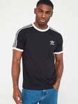 adidas Originals Men's 3-Stripes T-Shirt - Black, Black, Size S, Men