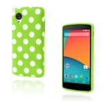 0 Polka Dots (grön) Google Nexus 5 Skal