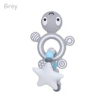 Turtle Teether Baby Silicone Molar Toy Grey