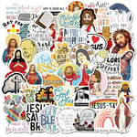 50PCS Christianity Jesus Stickers Decal Believers Cross Pegatina For Stationery Laptop PS4 Suitcase Skateboard Guitar Sticker