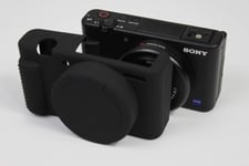 ZV-1 Case, Zakao Soft Silicone Bag Lightweight Slim Skin Rubber Protective Digital Camera Case Cover for Sony ZV-1 ZV1 (Black)