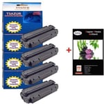 Cartouche compatible - 4 Toner Canon Fax L400 / LC510 - Compatible - 3 500 pages+ Pack de 20 papiers photos A6 Brillant 230gr