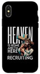 Coque pour iPhone X/XS Heaven is Home and I'm Here Recruiting Shirt Christ Cross