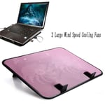 HJWL Laptop Stand, USB Laptop Cooling Computer Stands Silent Fan Lapdesks Computer Stand Base Notebook Table (Color : Pink)