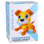 Baby Rick interaktiv robothund + ljus och ljud orange/gul