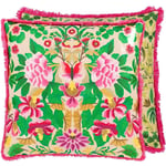 Designers Guild Ikebana Damask Embroidered Pute 50x50 cm, Fuchsia Bomull