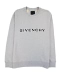 Givenchy Mens Archetype Slim Fit Sweatshirt In Fleece Light Grey Cotton - Size Medium