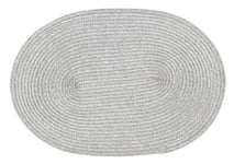 Oval Bordstablett 30 x 45 cm - Silver