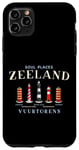Coque pour iPhone 11 Pro Max Zélande, côte de la mer du Nord Pays-Bas, phares dessin