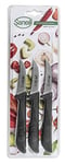 Sanelli Set de 3 couteaux à fruits et légumes : épluche courbée 7 cm