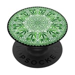 Cannabis Pop Mount Socket Green Leaves Weed Rastaman Hemp PopSockets Grip and Stand for Phones and Tablets