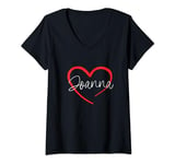 Womens Joanna I Heart Joanna I Love Joanna Personalized V-Neck T-Shirt