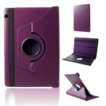 Huawei MediaPad T5 roterande  tablett skyddsfodral av syntetläder med litchifrukts textur - Violett