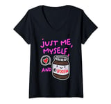 Just Me Myself And Nutella Apparel V-Neck T-Shirt