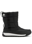 SOREL Younger Kids Whitney II Puffy Mid Waterproof Boot - Black, Black, Size 10 Younger