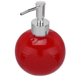 Cabilock Ceramic Lotion Pump Bottle Liquid Soap Press Dispenser Shampoo Conditioner Pump Container Round Lotion Bottle for Home Red