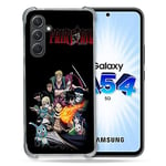 Cokitec Coque Renforcée en Verre Trempé pour Samsung Galaxy A54 5G Manga Fairy Tail Logo Noir