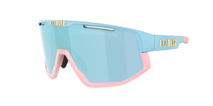 Bliz Fusion Sykkelbriller Pastelblå/Lyserød med blå linse