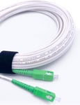 Elfcam® - Câble/Rallonge Fibre Optique {Orange SFR Bouygues} - Jarretière Simplex Monomode SC-APC à SC-APC - Blinda(40)