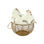 Hedear Egg Baskets Country style wrought iron ceramic egg basket chicken basket storage fruit snacks various household tidy boxes kitchen decoration