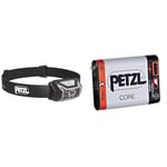 PETZL Actik Core, Rechargeable Front Lamp, Gray, U, Unisex-Adult & Core Rechargeable Battery