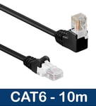 10m CAT6 Ethernet Network Cable with 90 Degree Right Angled RJ45 Connector CAT 6