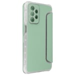 Foliofodral - AVIZAR - Samsung Galaxy A23 5G - Ljusgrön - Kortförvaring - Magnetisk stängning Grön