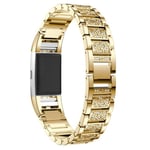 Fitbit Charge 2 fashionable alloy watch band - Gold