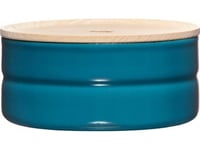 Riess Riess - Låg Köksbehållare Med Trälock 0,6 L Silent Blue