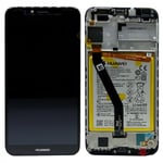 Huawei Y6 2018 Skjerm med LCD + Batteri Original - Svart