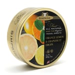 Simpkins Travel Sweets - Orange, Lemon & Grapefruit 200g - Pack of 3 Tins