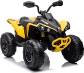 Lean Cars Can-Am Renegade 4X4 Batteridriven Fyrhjuling För Barn, Gul