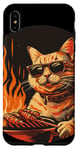 Coque pour iPhone XS Max Superbes lunettes de soleil chat aime le barbecue avec ses amis et sa famille