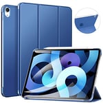 ZtotopCase Case Fit iPad Air 5th/4th Generation 2022/2020 Case New iPad 10.9 2020 - [Support iPencil 2 Charging] Slim Smart Shell Stand Cover with Translucent Frosted Back Protector,Blue