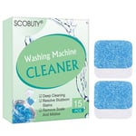 Washing Machine Cleaner,Effervescent Tablets,Solid Washer Deep Cleaning Tablet,Washing Machine Deep Cleaning Remover with Triple Decontamination,15 Pcs