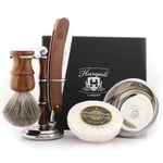 Haryali London Wooden Straight Razor Set