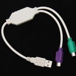 Convertisseur d'adaptateur de câble Utilisez USB Male to PS2 Female for Keyboard Mouse C1 Wholesale