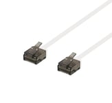 Nätverkskabel oskärmad Cat6a, flat, 1mm tjock, 1 meter - Vit