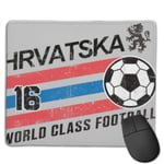 Euro 2016 Football Croatia Hrvatska Ball Grey Customized Designs Non-Slip Rubber Base Gaming Mouse Pads for Mac,22cm×18cm， Pc, Computers. Ideal for Working Or Game