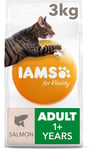 Iams For Vitality Cat Food With Salmon Adult Cats, 3 Kg