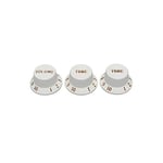 Fender 992035000 Stratocaster Pot Knobs (Volume/Tone/Tone), white